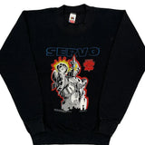 Age 14-16 Fruit Of The Loom Servo And Kilokhan Characters Long Sleeve T-Shirt - Large Black Cotton Blend