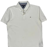 Tommy Hilfiger Slim Fit Polo Shirt - XL White Cotton