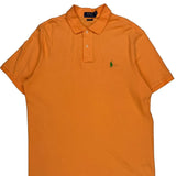 Polo By Ralph Lauren Polo Shirt - Large Orange Cotton