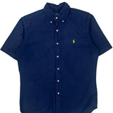 Ralph Lauren Short Sleeve Shirt - Small Blue Cotton
