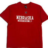 Nebraska Husker Football Nike College T-Shirt - Large Red Cotton