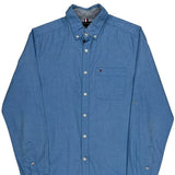 Tommy Hilfiger Slim Fit Shirt - Small Blue Cotton