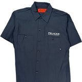 Pelican Brewing Company Dickies Short Sleeve Shirt - Medium Navy Polyester Blend