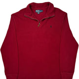 Polo By Ralph Lauren 1/4 Zip - XL Red Cotton
