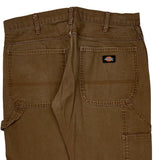 Dickies Carpenter Pants - 33W 29L Brown Cotton