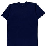 90S Blank Unbranded T-Shirt - Small Navy Cotton