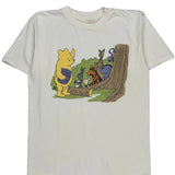 Single Stitch Winnie The Pooh Disney Cartoon T-Shirt - XL White Cotton