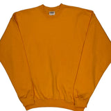 90S Blank Hanes Sweatshirt - Large Orange Cotton Blend