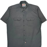 Dickies Short Sleeve Shirt - XL Gray Polyester Blend
