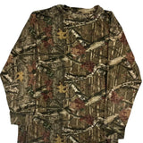 Tru Fit Camo Long Sleeve T-Shirt - Medium Green Cotton Blend