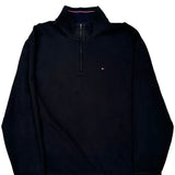 Tommy Hilfiger 1/4 Zip - 2XL Black Cotton