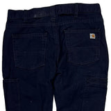 Carhartt Cargo Trousers - 30W UK 10 Navy Cotton
