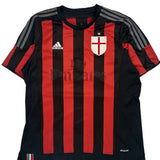 2015-16 Ac Milan Adidas Home Football Shirt - Large Black Polyester