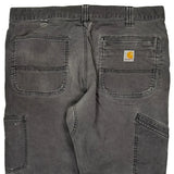Carhartt Carpenter Trousers - 35W 32L Grey Cotton