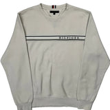 Tommy Hilfiger Spellout Sweatshirt - XL Cream Cotton