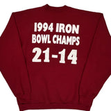 Made In USA Tee Jays 1994 Iron Bowl Champs Sweatshirt - 2XL Red Polyester Blend