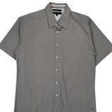 Tommy Hilfiger Short Sleeve Shirt - XL Gray Cotton
