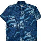 Urban Bay Floral Hawaiian Shirt - Large Blue Polyester