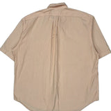 Ralph Lauren Striped Short Sleeve Shirt - XL Beige Cotton