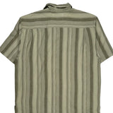 Jamaica Jaxx Striped Hawaiian Shirt - XL Beige Silk