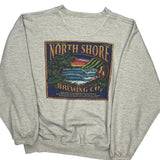 North Shore Brewing Co. Crazy Shirts Graphic Sweatshirt - Large Grey Cotton