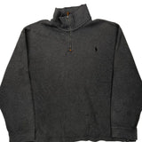 Polo By Ralph Lauren 1/4 Zip - 2XL Grey Cotton