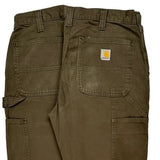 Carhartt Double Knee Carpenter Trousers - 32W 34L Brown Cotton