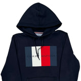 Tommy Hilfiger Spellout Hoodie - Medium Navy Cotton