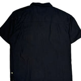 Island Shores Striped Hawaiian Shirt - XL Black Silk