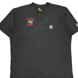 Union Pacific Railroad Carhartt Henley T-Shirt - 2XL Black Cotton