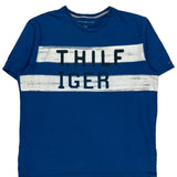Tommy Hilfiger Striped T-Shirt - XL Blue Cotton