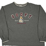 Goofy Character Disney Cartoon Sweatshirt - Large Grey Cotton