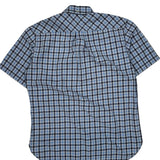 Tommy Hilfiger Checked Short Sleeve Shirt - Large Blue Cotton