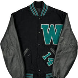 North Woodstock Thunder Unbranded College Varsity Jacket - Medium Black Wool Blend