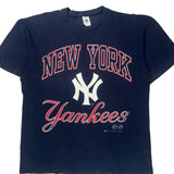 New York Yankees Bulletin Athletic Mlb T-Shirt - Large Navy Cotton