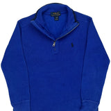 Age 8 Polo By Ralph Lauren 1/4 Zip - Small Blue Cotton