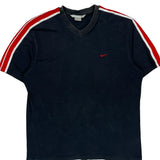 Nike Striped T-Shirt - XL Red Cotton