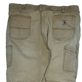 Carhartt Double Knee Carpenter Trousers - 42W 32L Beige Cotton