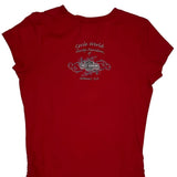 Cycle World Harley Davidson Studded T-Shirt - Large Red Cotton