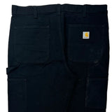 Carhartt Double Knee Carpenter Trousers - 36W 34L Black Cotton