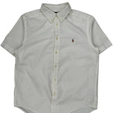 Age 14-16 Polo By Ralph Lauren Short Sleeve Shirt - Large White Cotton
