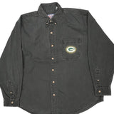Green Bay Packers Logo 7 Nfl Denim Shirt - XL Gray Cotton