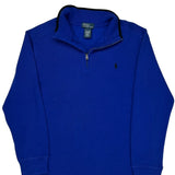 Polo By Ralph Lauren 1/4 Zip - Small Blue Cotton
