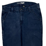 Carhartt Carpenter Trousers - 34W 32L Blue Cotton