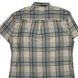 Chaps Ralph Lauren Checked Short Sleeve Shirt - 2XL Beige Linen Blend