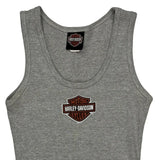 Motorcycle Harley Davidson Graphic Tank Top - 2XS Gray Cotton