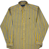 Ralph Lauren Striped Shirt - Large Blue Cotton