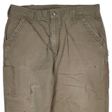 Carhartt Carpenter Trousers - 36W 31L Khaki Cotton
