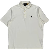 Polo By Ralph Lauren Polo Shirt - Medium White Cotton