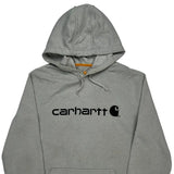 Carhartt Hoodie - Large Grey Cotton Blend